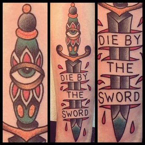 live by the sword tattoo|if you live by the sword die.